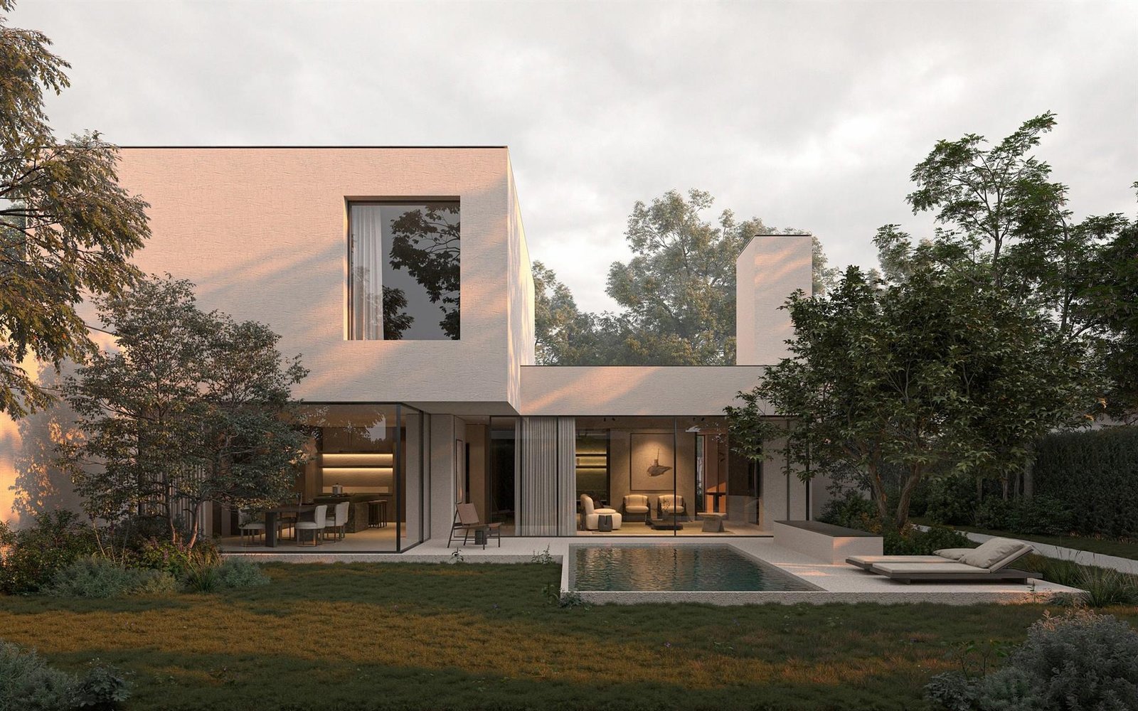Vivienda contemporánea minimalista diseñada por ARKKA LAB STUDIO