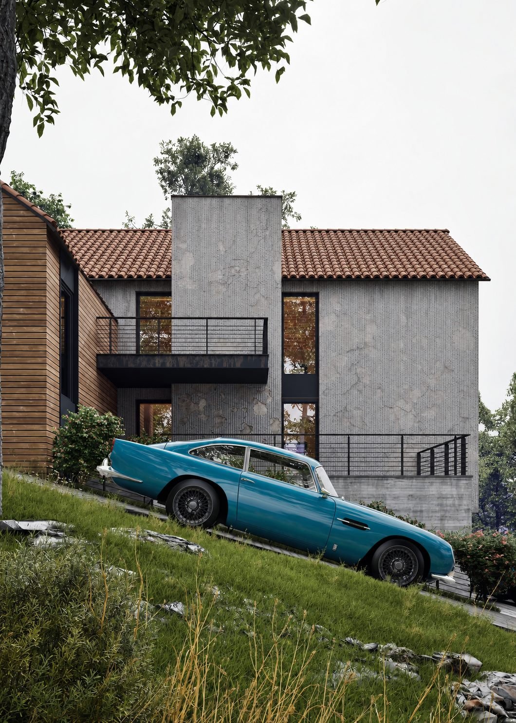 Casa Ladera, vivienda contemporánea sobre una ladera