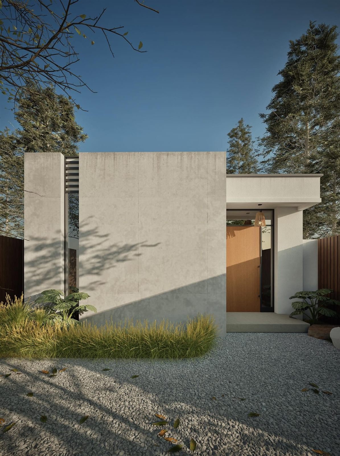 Casa Cantera, fachada residencial de concreto